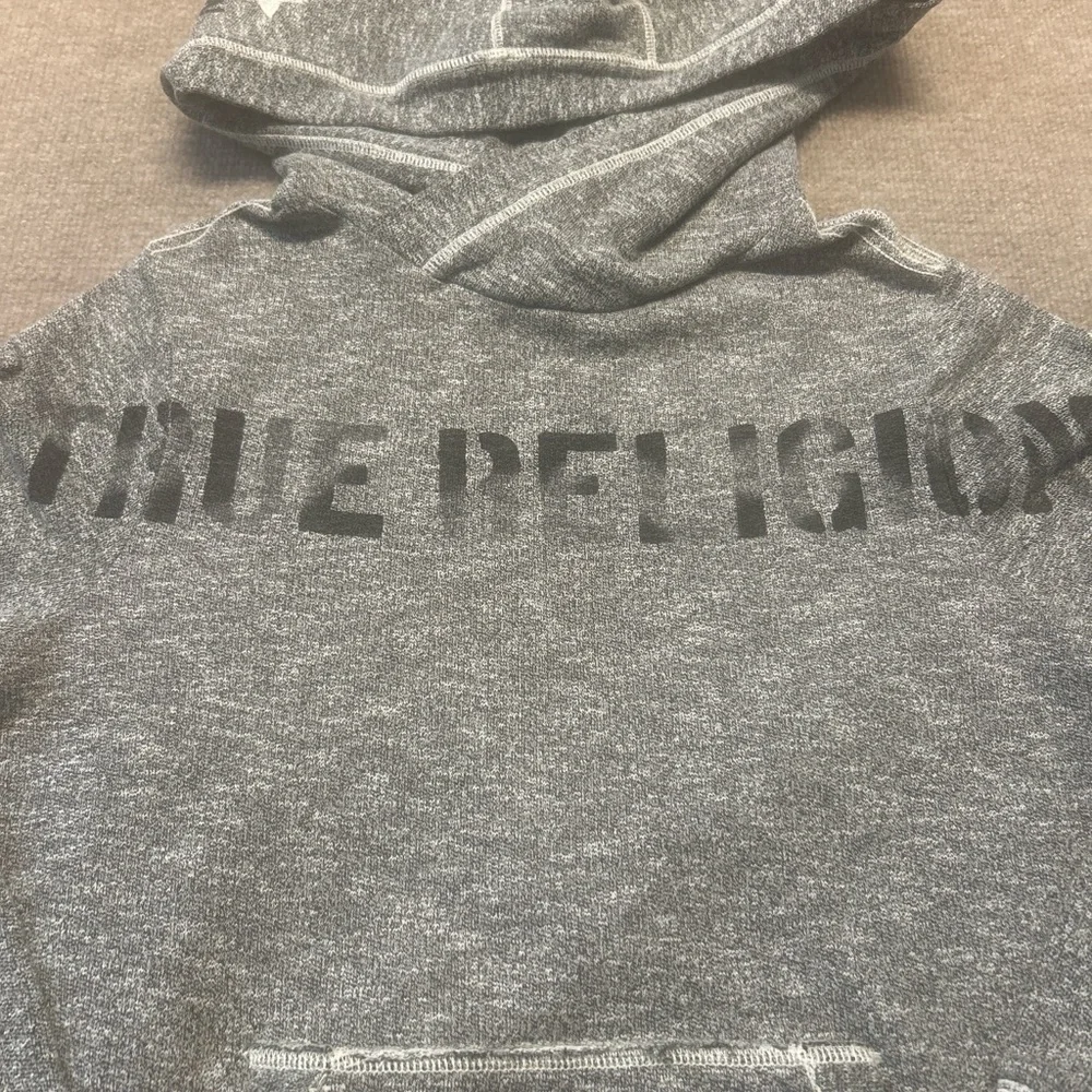 True Religion Heather Gray Knit Hoodie 0402